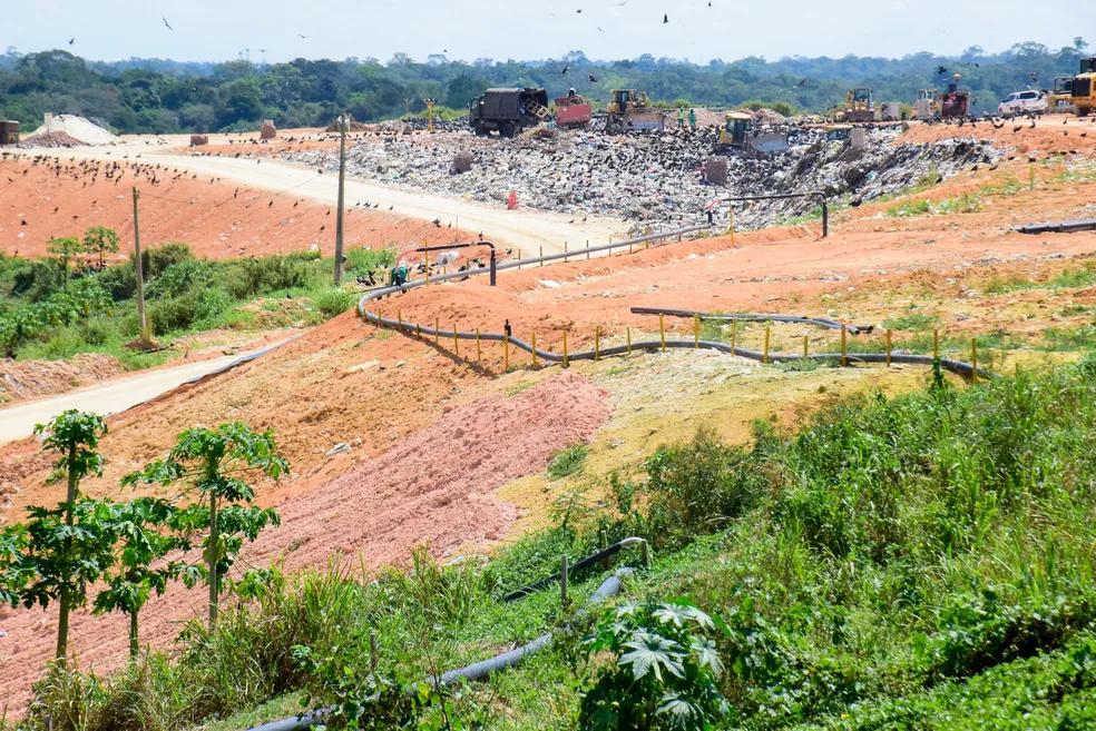 Aterro Sanitário de Manaus.  Foto: Valdo Leão/Semcom