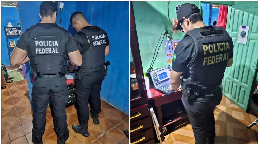 No endereço do investigado a Polícia Federal cumpriu mandado de busca e apreensão - Foto: Polícia Federal / Divulgação