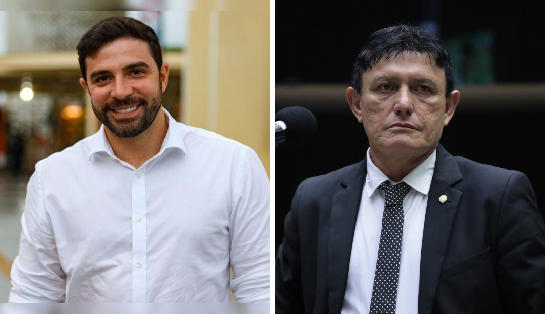 Igor Normando (MDB) e Éder Mauro (PL), candidatos à prefeitura de Belém - Reprodução/Mário Agra/Câmara dos Deputados.